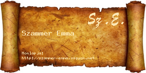 Szammer Emma névjegykártya
